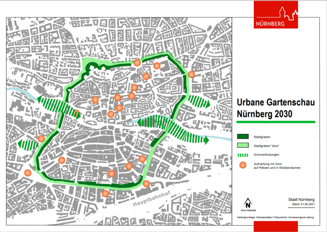 Lageplan für eine Urbane Gartenschau Nürnberg 2030. | Foto: Stadt Nürnberg