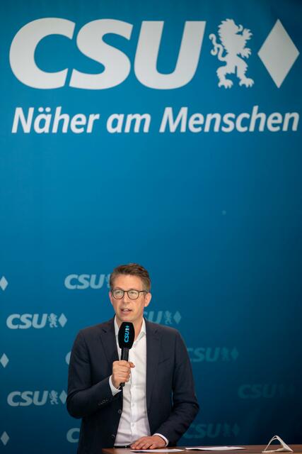 Markus Blume, CSU-Generalsekretär, spricht.  | Foto: Daniel Karmann/dpa
