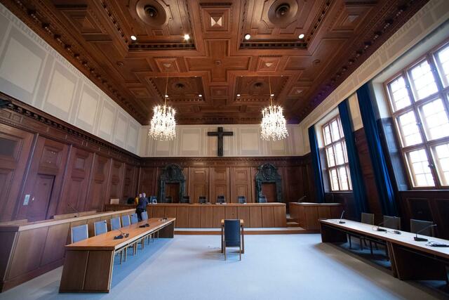Gerichtssaal 600 im Landgericht Nürnberg-Fürth.