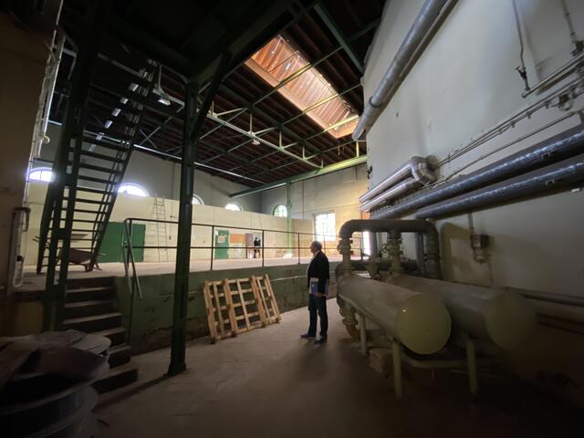 Ein Gang durch den Untergrund und die Technik des Nürnberger Volksbades. | Foto: Nicole Fuchsbauer