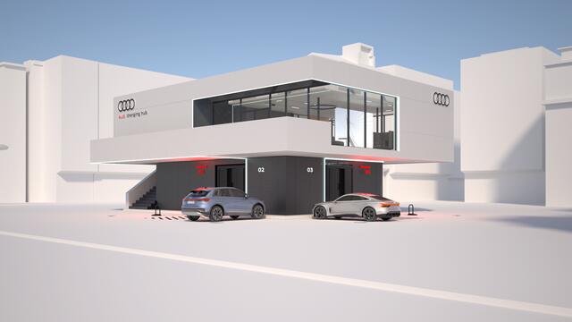 Visualisierung Audi charging hub. | Foto: AUDI AG