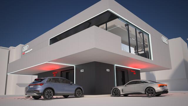 Visualisierung Audi charging hub. | Foto: AUDI AG