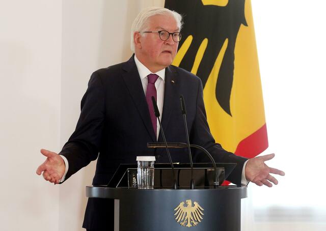 Bundespräsident Frank-Walter Steinmeier im Schloss Bellevue.