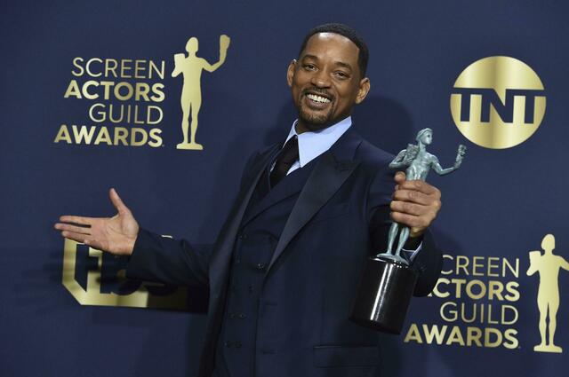  Will Smith gewann bei den Screen Actors Guild Awards seinen ersten Hauptpreis. | Foto: Jordan Strauss/Invision/dpa 