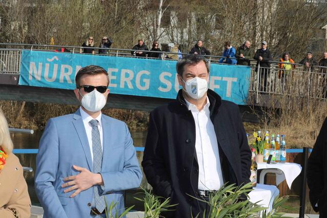 Oberbürgermeister Marcus König (l.) und Ministerpräsident Dr. Markus Söder freuen sich über eine neue Attraktion für die Stadt und die gesamte Region.  | Foto: Udo Dreier
