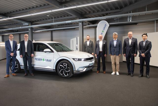 ... mit dem vollelektrischen Hyundai IONIQ 5.
Foto: Feser-Graf Gruppe