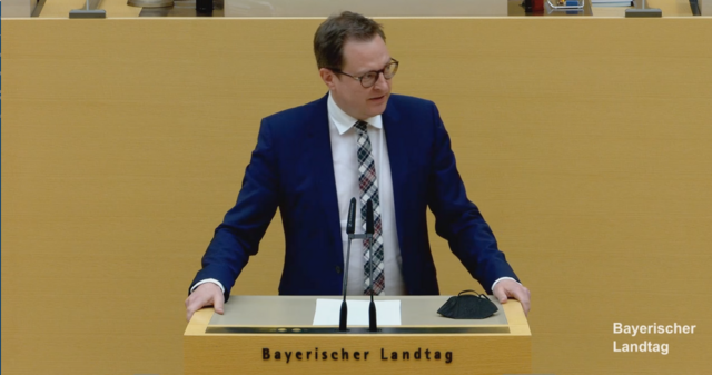 Dr. Martin Huber (CSU) bei einer Rede im Bayerischen Landtag.  | Foto: Bayerischer Landtag