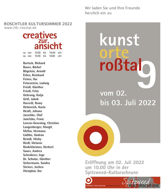 kunst orte roßtal - am 2. und 3. Juli 2022 | Foto: Veranstalter/Archiv