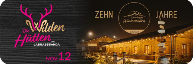 Am 12. November eröffnet mit den „Wilden Hütten“ das Jubiläumsjahr der Nürnberger Winterhütten. | Foto: werk :b events