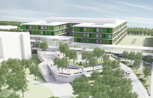 So soll das Kinderklinikum Nürnberg mit Geburtshilfe nach der Fertigstellung aussehen. | Foto: LUDES Architekten – Ingenieure GmbH