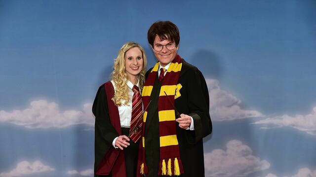 Nürnbergs OB Marcus König (CSU) als Harry Potter und seiner Anne als "Hermine Granger". | Foto: BR / Ansgar Nöth