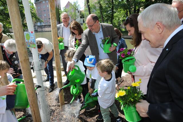 Foto: Jürgen Friedrich; Kita- und Grundschulkinder haben eine Baumpatenschaft gewonnen.