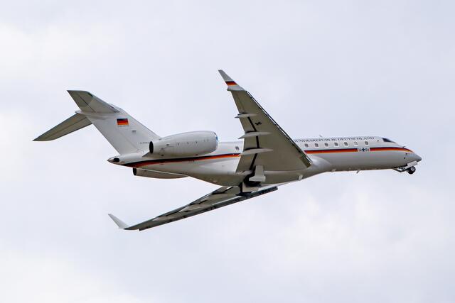 Deutscher Regierungsflieger brachte die Politiker u.a. zum Kirchentag nach Nürnberg.  | Foto: Airport Nürnberg/ Christian Albrecht