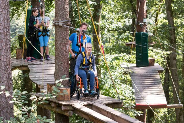 Im Waldseilpark Rummelsberg
Schwarzenbruck | Nürnberger Land.  | Foto: © Thomas Geiger