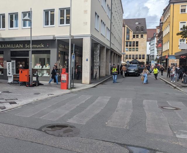 Franken Tatort-Dreh in der Färber- und Dr.-Kurt-Schumacher-Straße.  | Foto: Wolfgang Hofer