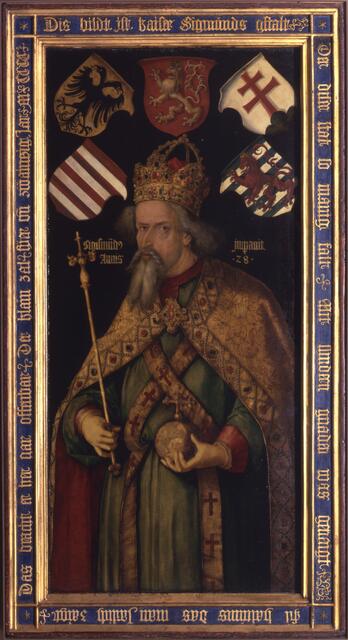 Albrecht Dürer: Bildnis Kaiser Sigismunds, 1511/13.
Leihgabe an das Germanische Nationalmuseum. | Foto: Museen der Stadt Nürnberg, Kunstsammlungen