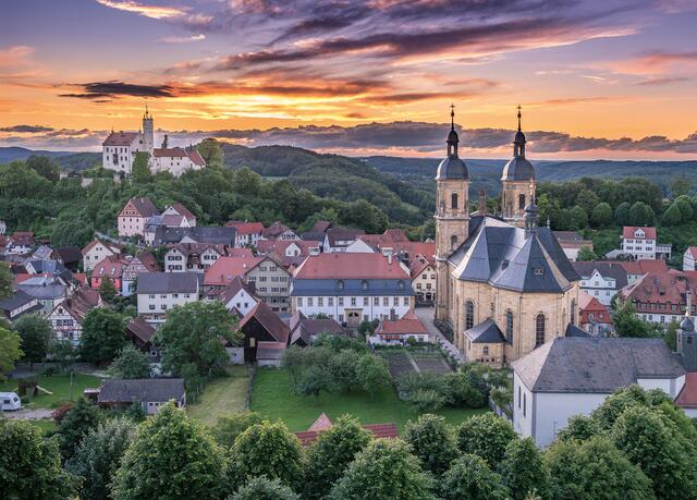 Blick auf Burg Gößweinstein, Fränkische Schweiz.  | Foto: © FrankenTourismus / Thomas Glomm