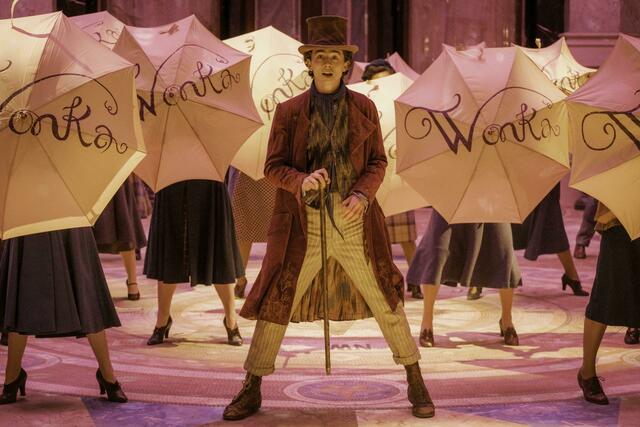 Timothée Chalamet als Willy Wonka in einer Szene des Films «Wonka».  | Foto: Jaap Buittendijk/Warner Bros./dpa