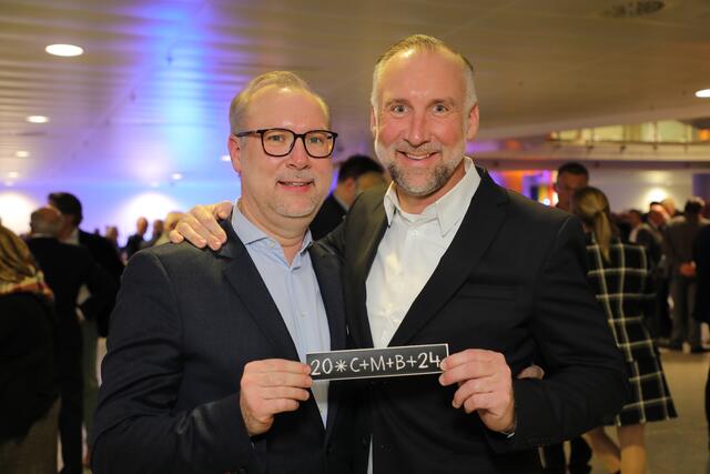 Die Ballmacher-Brüder Simon (li.) und Andreas Röschke (Ball der Unternehmer).