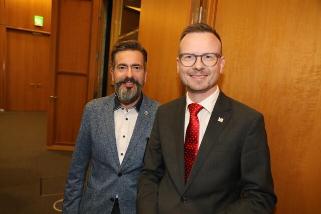 Rathaus-CSU-Fraktionsgeschäftsführer Michael Kraus (li.) und Bezirkstagspräsident Peter Daniel Forster.