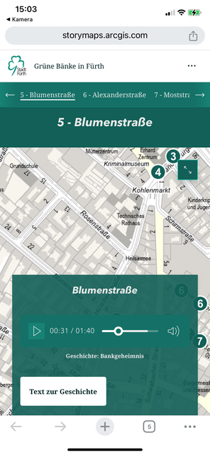 In der Übersicht, zu der der QR-Code führt, ist der Standort, Texte und die Audiospur verlinkt. | Foto: ak