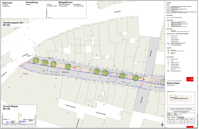 Das ist der Gestaltungsplan für die Breite Gasse.Gestaltungsplan.  | Foto: Stadtplanungsamt Stadt Nürnberg