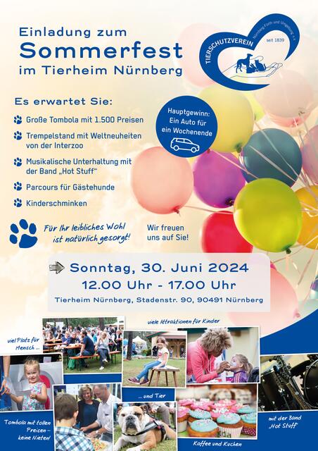 Sommerfest Tierheim Nürnberg.  | Foto: Tierschutzverein und Tierheim Nürnberg