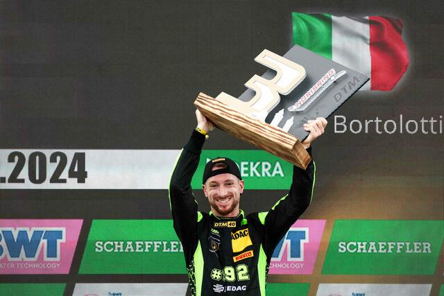 Lamborghini-Pilot Mirko Bortolotti ist seit dem Rennwochenende am Norisring neuer Spitzenreiter in der DTM. | Foto: ADAC Motorsport