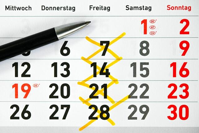 Im Arbeitszeitmodell der Vier-Tage-Woche könnte der Freitag als Arbeitstag wegfallen. (Symbolbild) | Foto: Sina Schuldt/dpa