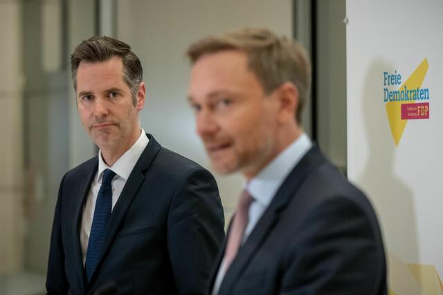 Dürr und Lindner wollen erneut mit Wirtschaftsvertretern sprechen.  | Foto:  Michael Kappeler/dpa (Archivbild)