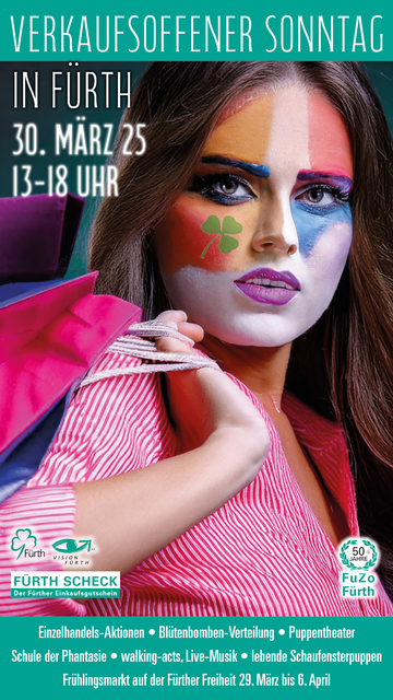 Foto: Vision Fürth. Verkaufsoffener Sonntag am 30. März 2025 in Fürth.