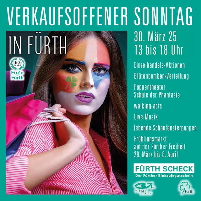 Foto: Vision Fürth. Verkaufsoffener Sonntag am 30. März 2025 in Fürth.