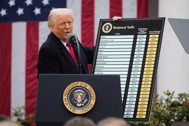 Ein «goldenes Zeitalter» für die USA: Das will Trump nach eigener Aussage mit seinen Zöllen erreichen. (Archiv) | Foto: Mark Schiefelbein/AP/dpa