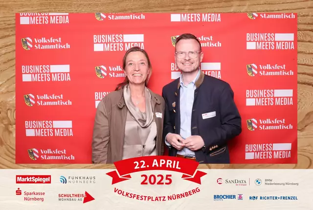 Foto: Jürgen Friedrich. Alle Bilder vom fünften "Business meets Media" in der Metropolregion, diesmal bei "Gigerlas" Lössel auf dem Nürnberger Frühlingsvolksfest.