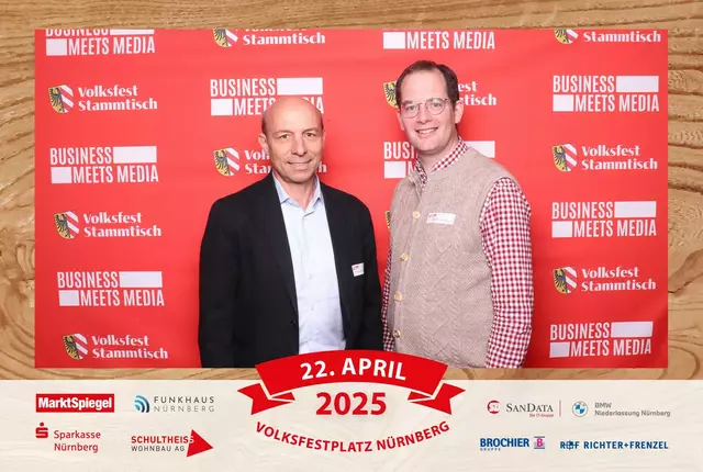 Foto: Jürgen Friedrich. Alle Bilder vom fünften "Business meets Media" in der Metropolregion, diesmal bei "Gigerlas" Lössel auf dem Nürnberger Frühlingsvolksfest.