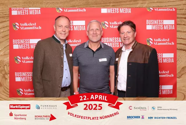 Foto: Jürgen Friedrich. Alle Bilder vom fünften "Business meets Media" in der Metropolregion, diesmal bei "Gigerlas" Lössel auf dem Nürnberger Frühlingsvolksfest.