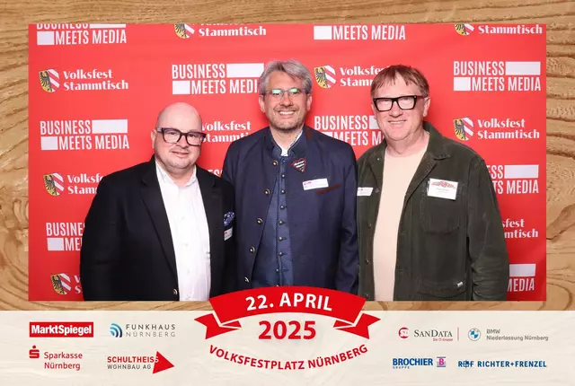 Foto: Jürgen Friedrich. Alle Bilder vom fünften "Business meets Media" in der Metropolregion, diesmal bei "Gigerlas" Lössel auf dem Nürnberger Frühlingsvolksfest.