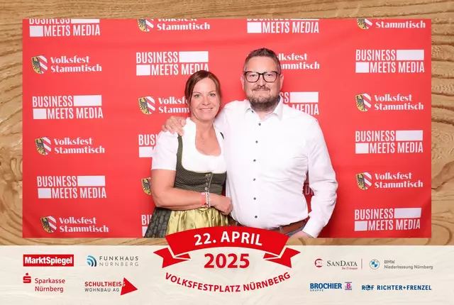 Foto: Jürgen Friedrich. Alle Bilder vom fünften "Business meets Media" in der Metropolregion, diesmal bei "Gigerlas" Lössel auf dem Nürnberger Frühlingsvolksfest.