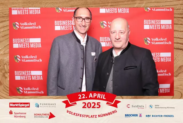 Foto: Jürgen Friedrich. Alle Bilder vom fünften "Business meets Media" in der Metropolregion, diesmal bei "Gigerlas" Lössel auf dem Nürnberger Frühlingsvolksfest.