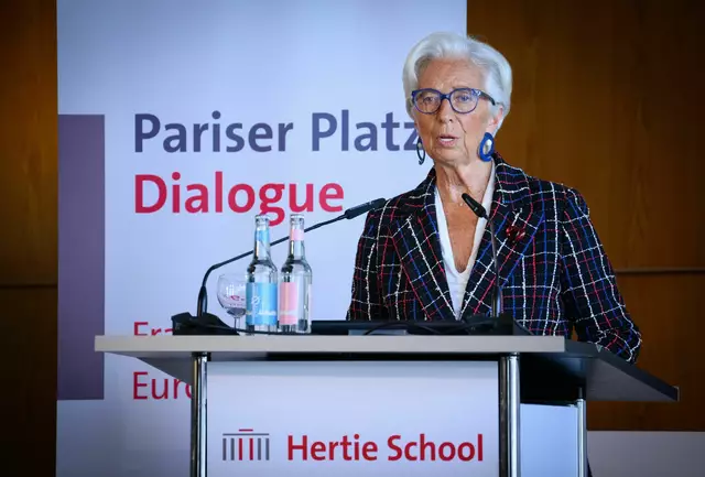 Christine Lagarde: Europas oberste Währungshüterin sieht auch Chancen für Europa im Zollstreit. | Foto: Bernd von Jutrczenka/dpa (Archivbild)