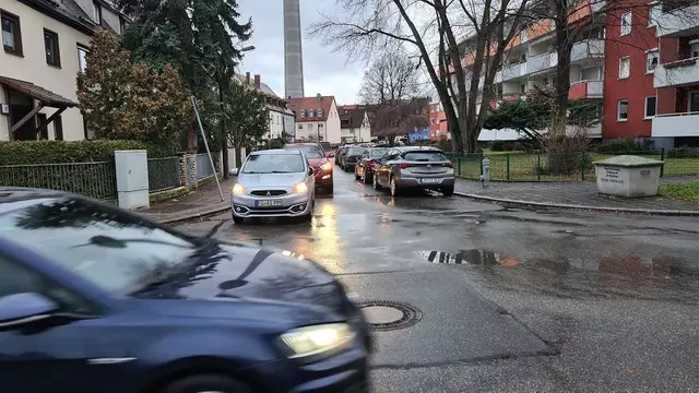 Foto: Horst Wiesner. Das Foto zeigt die Situation in der Crailsheimer Straße in Nürnberg.