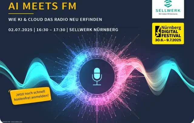 AI trifft auf Radio-Zukunft: Sei dabei beim Nürnberg Digital Festival! | Foto: Sellwerk