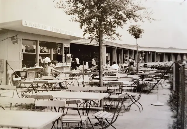 Die Erfrischungshalle im Freibad der 1960er-Jahre. | Foto: Florian Hauck/Bruno Siegert