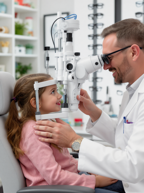 Augengesundheit für die ganze Familie. | Foto: KI-generiert mit Flux Kontext Fast