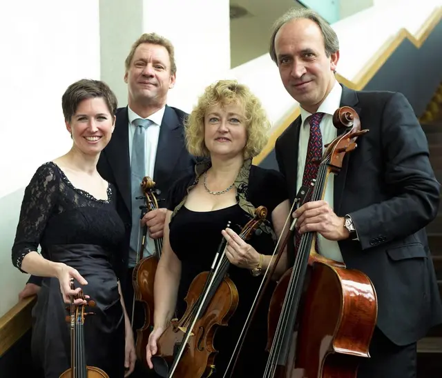 Mitglieder der Staatsphilharmonie Nürnberg (im Bild das Streichquartett) treten in der Laufer Wenzelburg auf.  | Foto: © Thomas Sattel