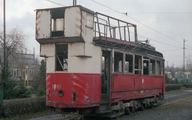 Der Zeppelinwagen in Krakau umfunktioniert zum Arbeitsfahrzeug. 
 | Foto: © Archiv Freunde der Nürnberg-Fürther Straßenbahn e.V.