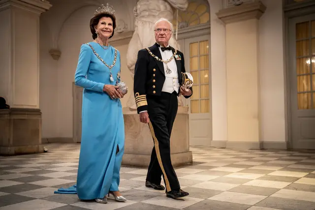Schwedens König Carl XVI. Gustaf und die aus Heidelberg stammende Königin Silvia. | Foto: Mads Claus Rasmussen/Ritzau Scanpix/AP/dpa (Archivbild)