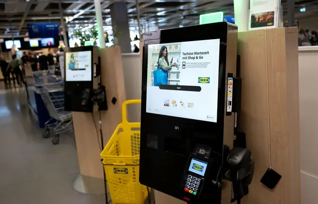 Ikea nutzt SB-Kassen bereits seit 2008.

 | Foto: Sven Hoppe/dpa (Symbolbild)