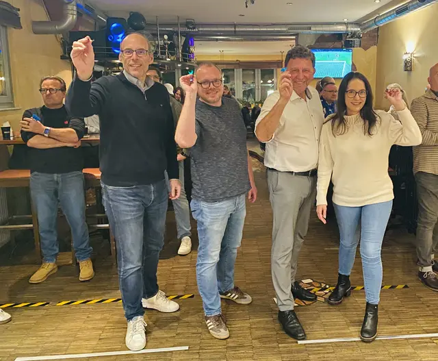 Von links nach rechts: Kreisvorsitzenden Christian Wenning, OB-Kandidat und Fraktionschef Max Ammon, Stadtrat Michael  Helgert und Stadtratskandidatin Nadja Zobel. | Foto: CSU Fürth