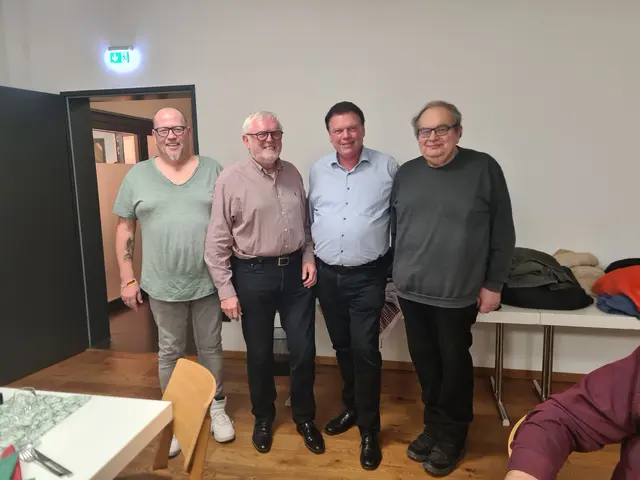 v. l.: Ralf Förster, Dieter Gonschorowski, Vorstand: Christoph Seidel, Reinhard Gojowsky | Foto: Dieter Gonschorowski